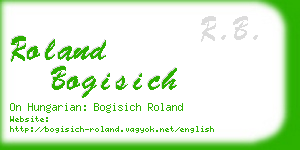 roland bogisich business card